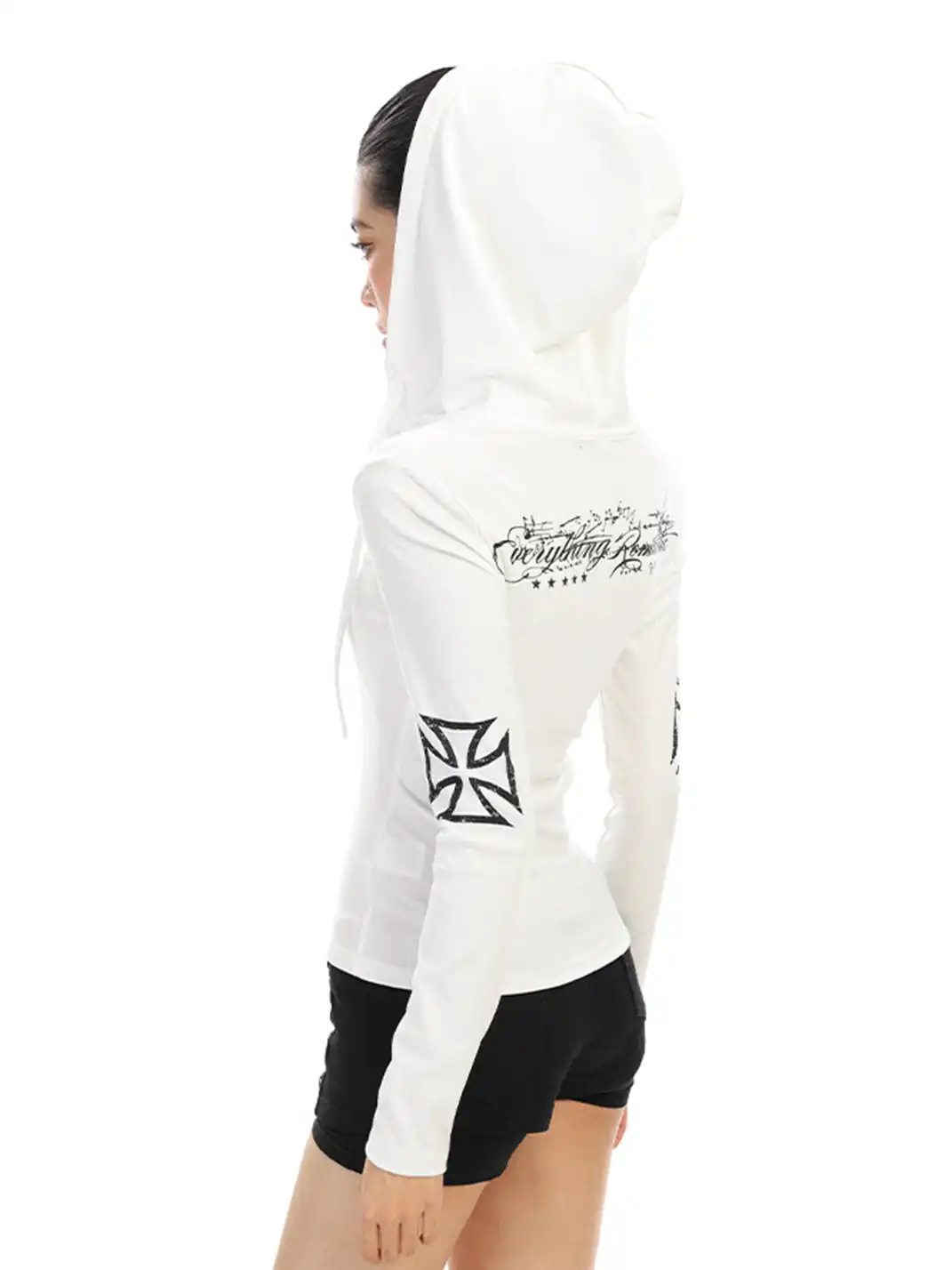 BIGGOLD | Printed Hooded Long-Sleeved Top