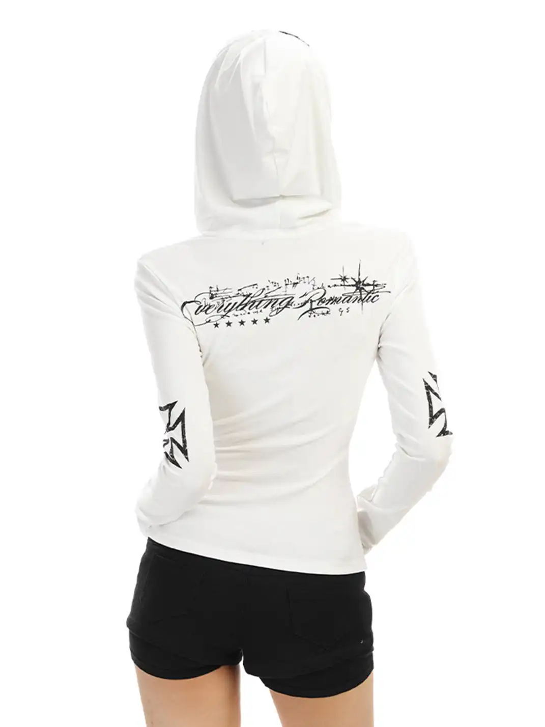BIGGOLD | Printed Hooded Long-Sleeved Top