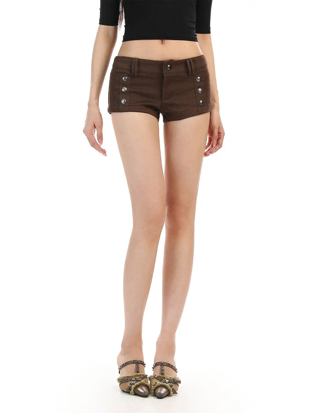 BIGGOLD | Double-Breasted Shorts