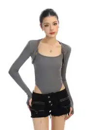 BIGGOLD | Two-Piece Bodysuit & Long-Sleeved Shrugs