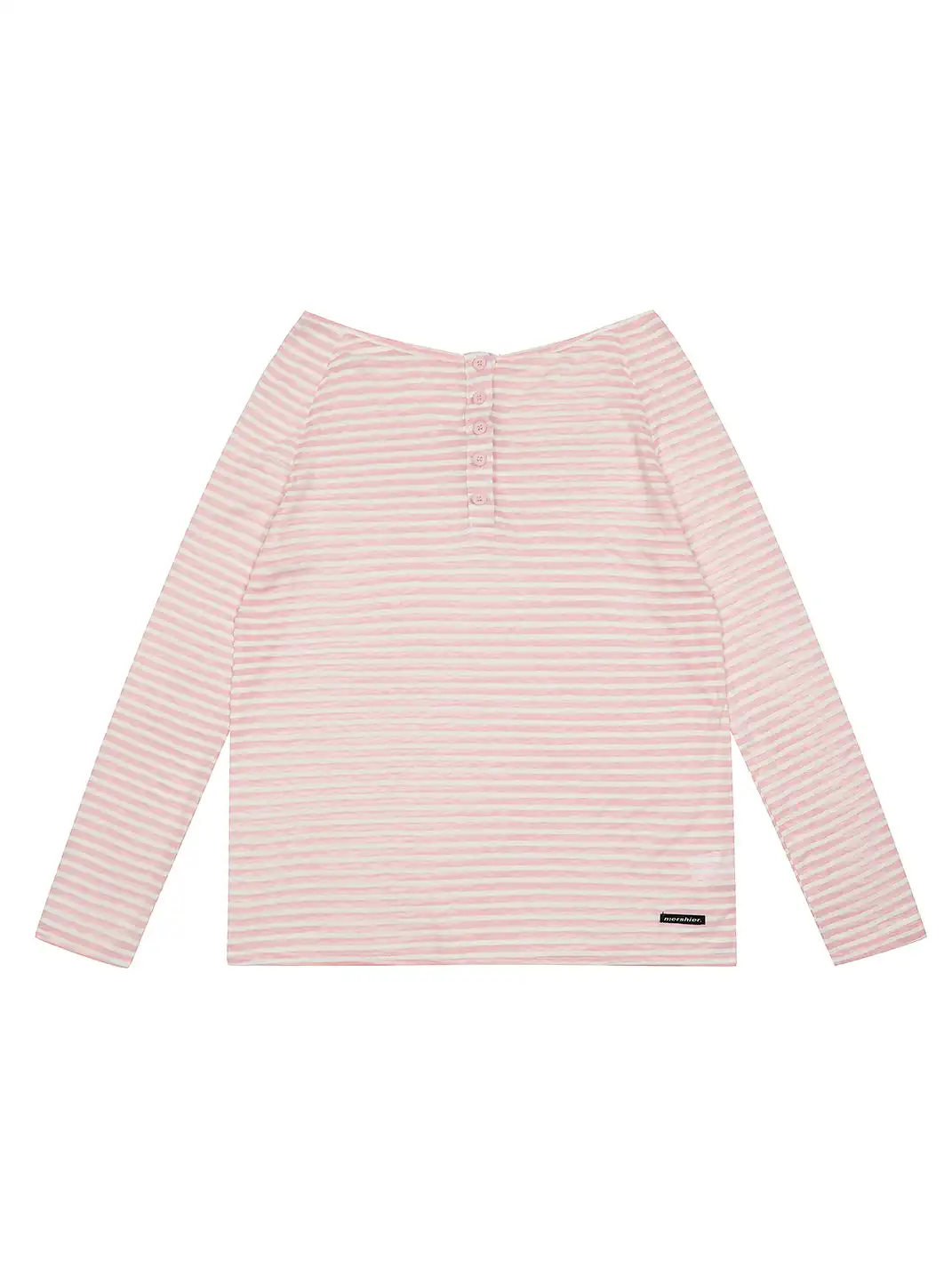 BIGGOLD | Off-Shoulder Striped Long-Sleeved T-Shirt