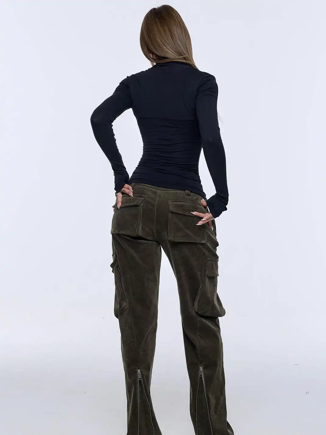 BUM STUDIO | Tencel Wool Faux Two-Piece Waist-Cinching Top