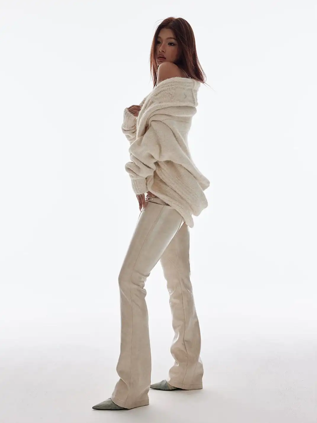 BUM STUDIO | Cable Knit Wool Cardigan