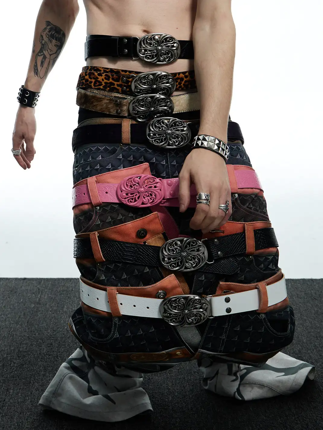 DND4DES | Snake-Print Heavy-Duty Top-Grain Cowhide Belt