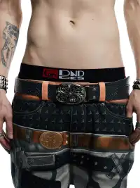 DND4DES | Snake-Print Heavy-Duty Top-Grain Cowhide Belt