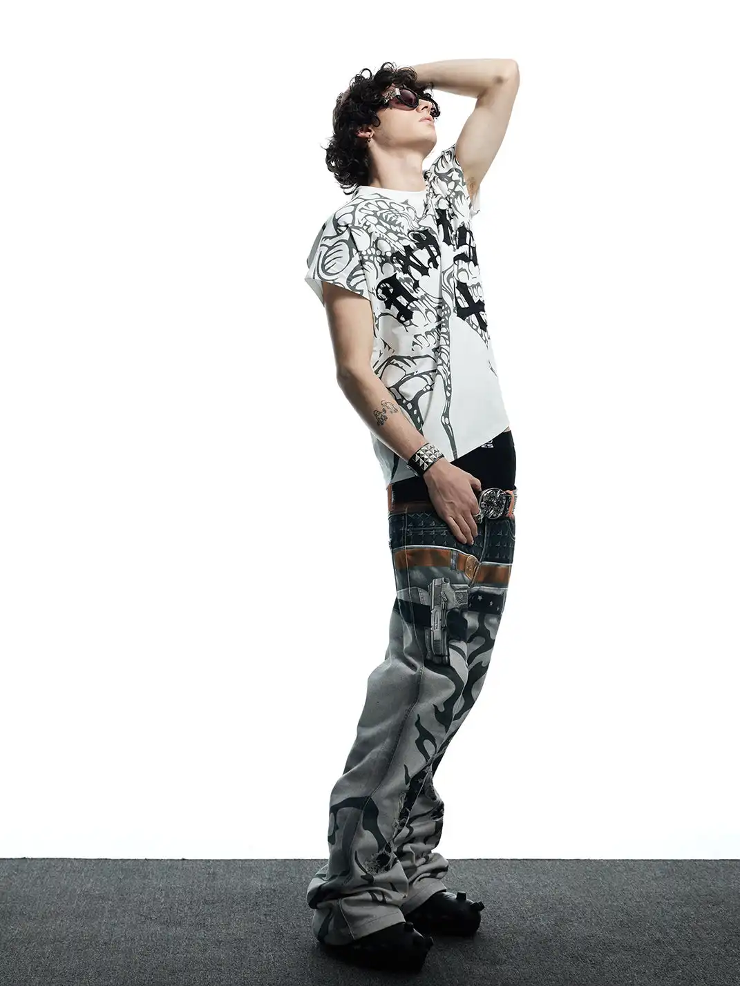 DND4DES | Snake-Print Heavy-Duty Top-Grain Cowhide Belt