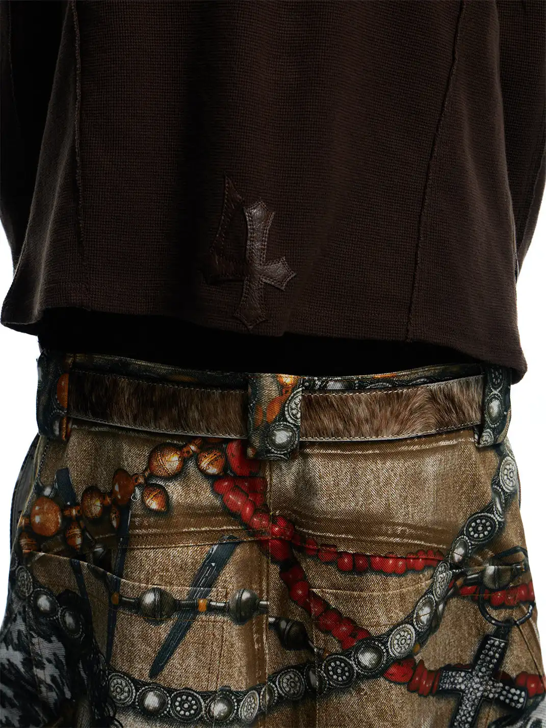 DND4DES | Brown Horsehair Cowhide Belt