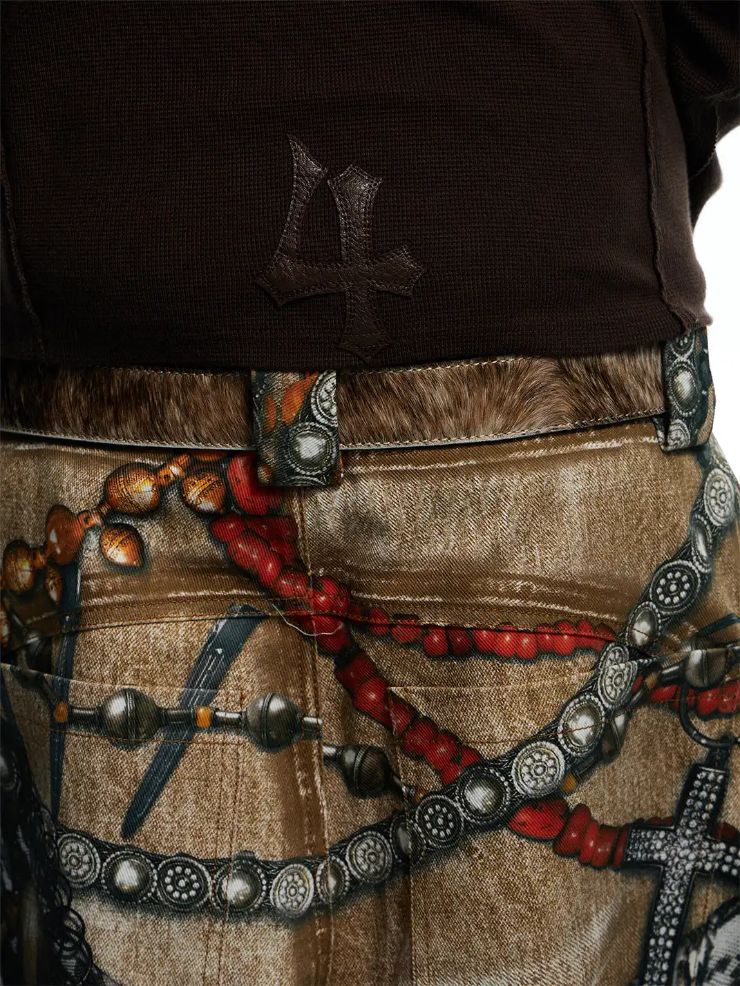 DND4DES | Brown Horsehair Cowhide Belt