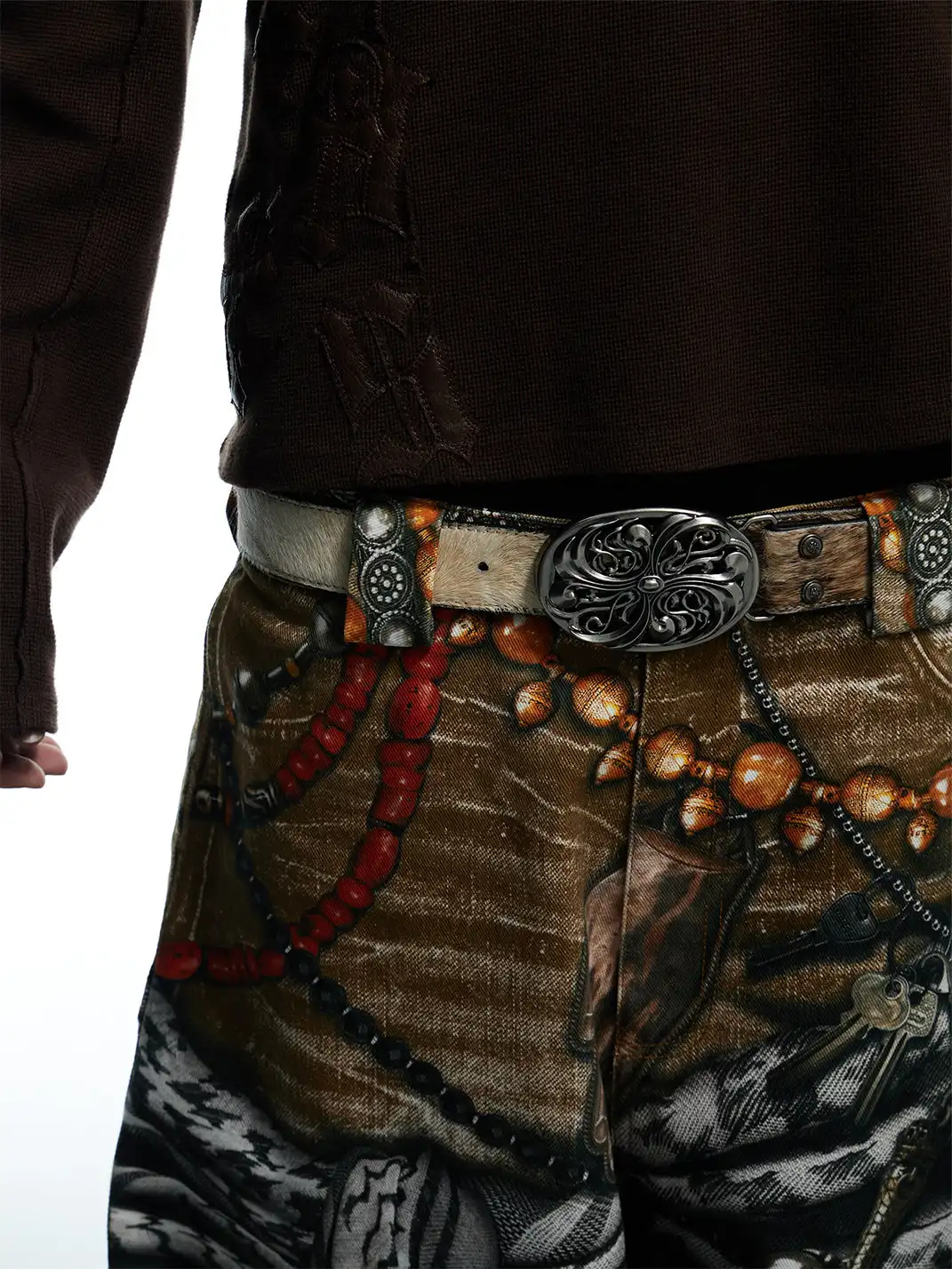 DND4DES | Brown Horsehair Cowhide Belt