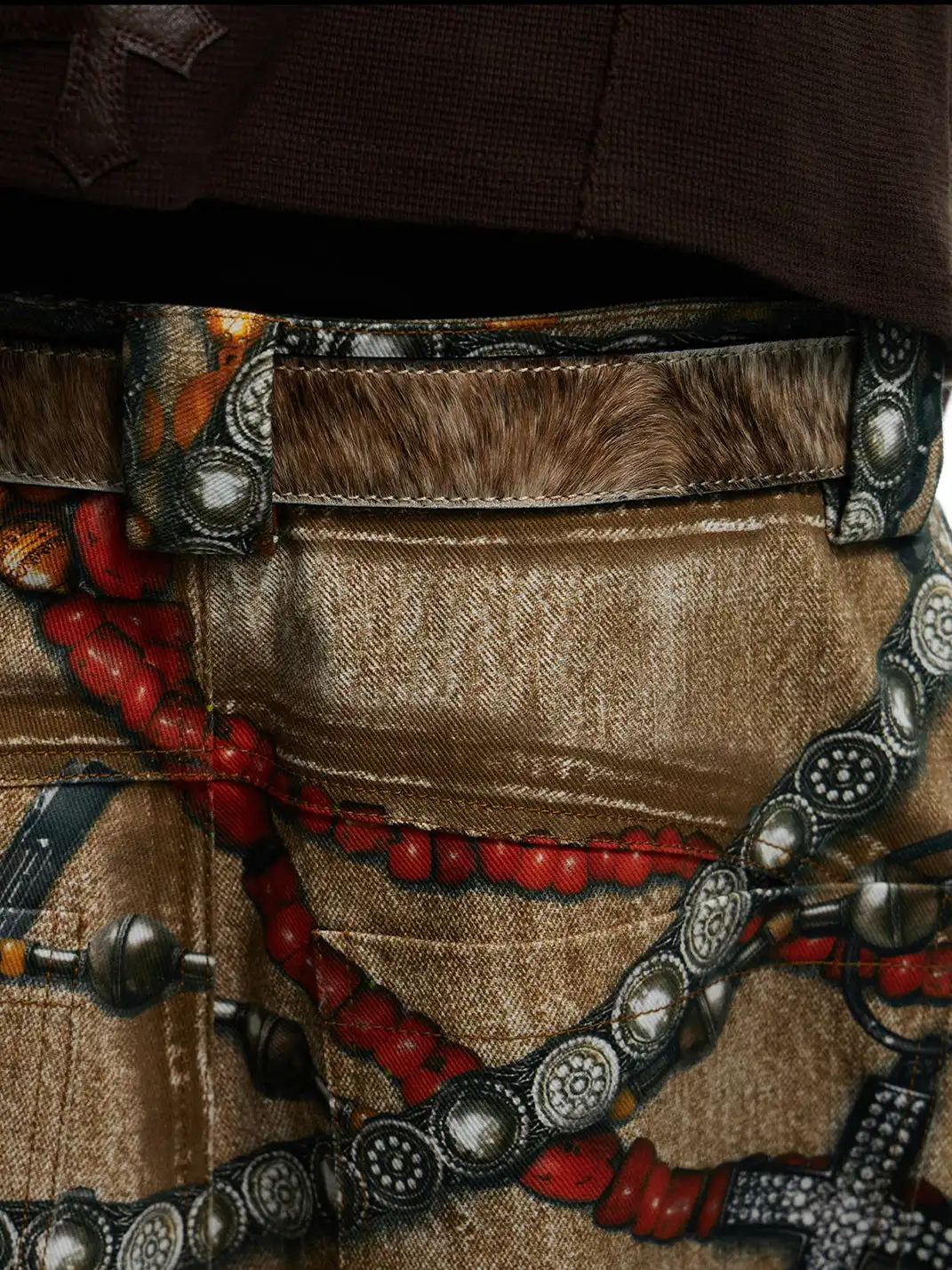 DND4DES | Brown Horsehair Cowhide Belt