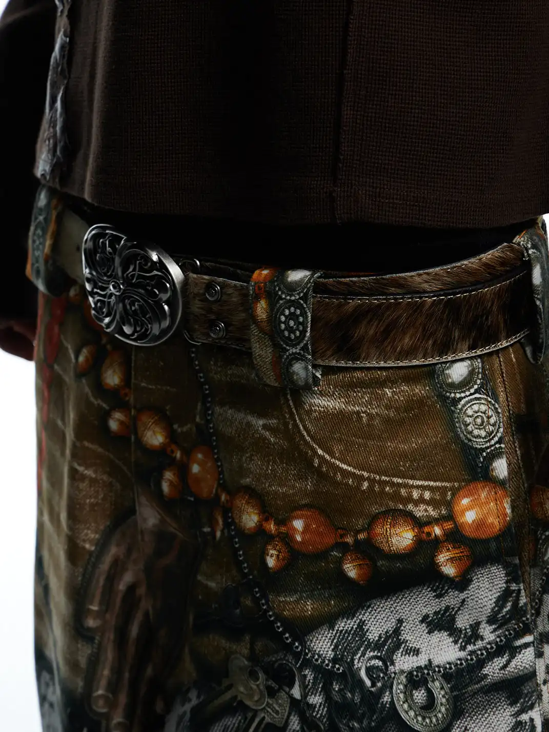 DND4DES | Brown Horsehair Cowhide Belt