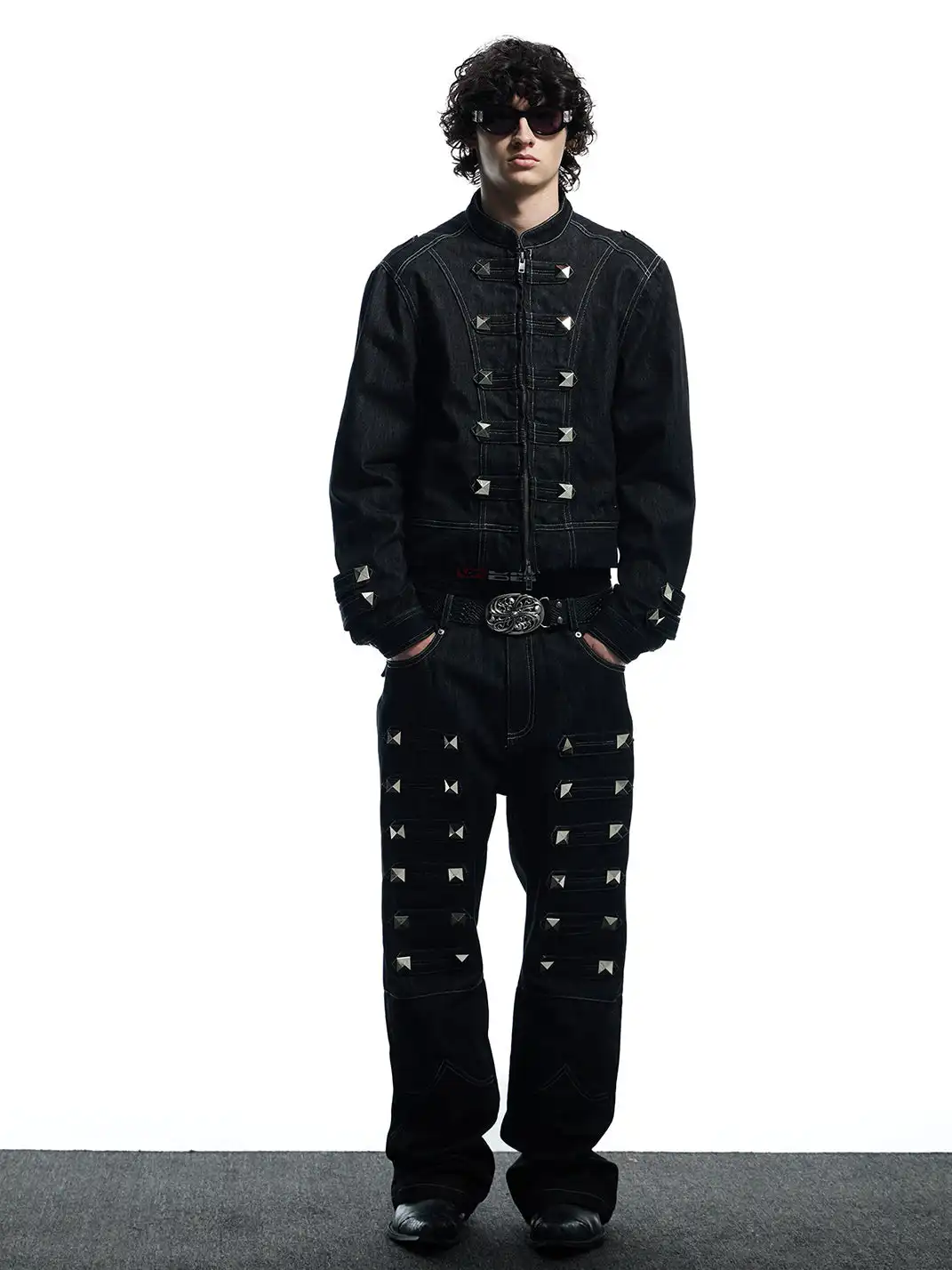 DND4DES | Stand-Up Collar Button-Down Heavy Metal Denim Jacket