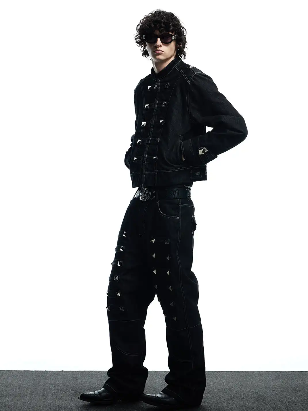 DND4DES | Stand-Up Collar Button-Down Heavy Metal Denim Jacket