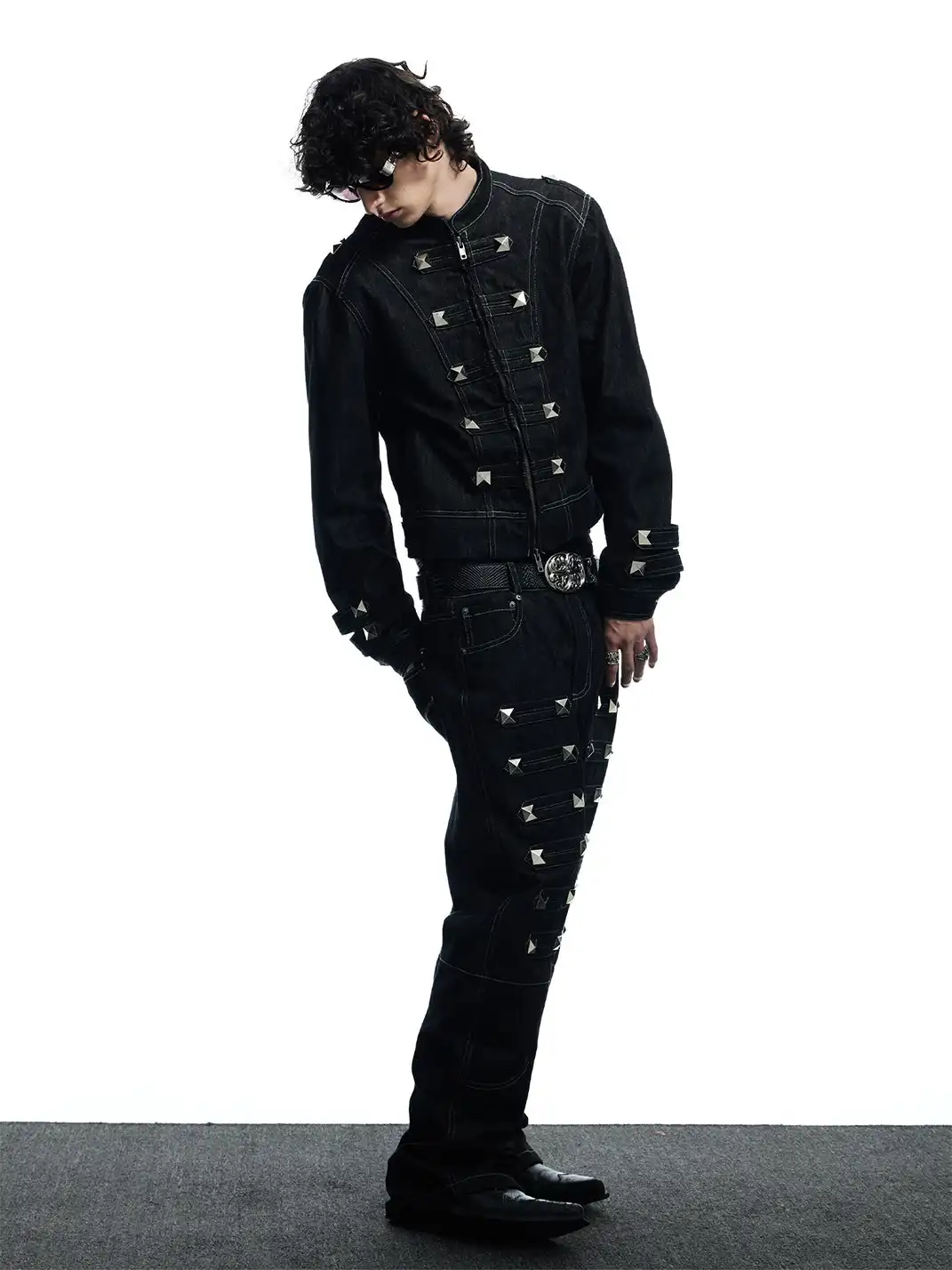 DND4DES | Stand-Up Collar Button-Down Heavy Metal Denim Jacket