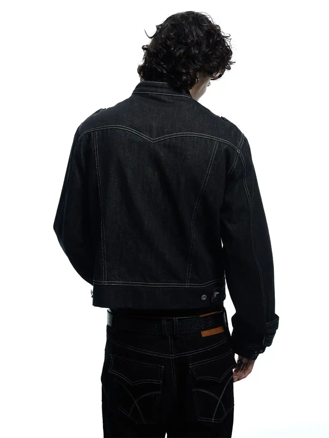 DND4DES | Stand-Up Collar Button-Down Heavy Metal Denim Jacket