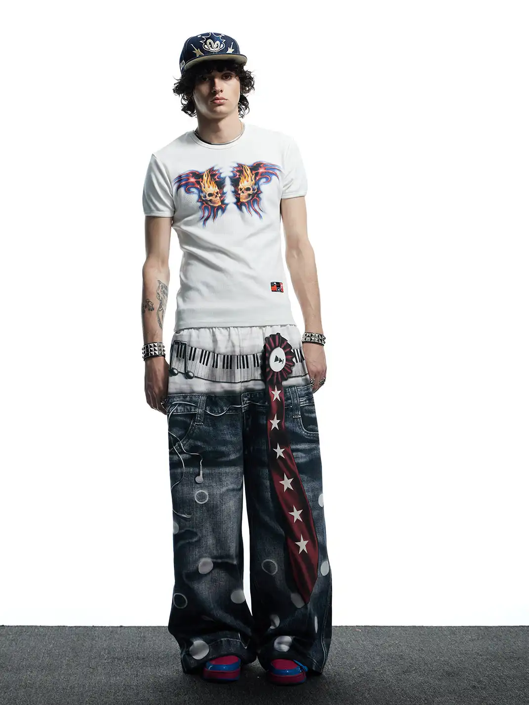 DND4DES | Polka Dot 3D Printed Tie Knit Trousers