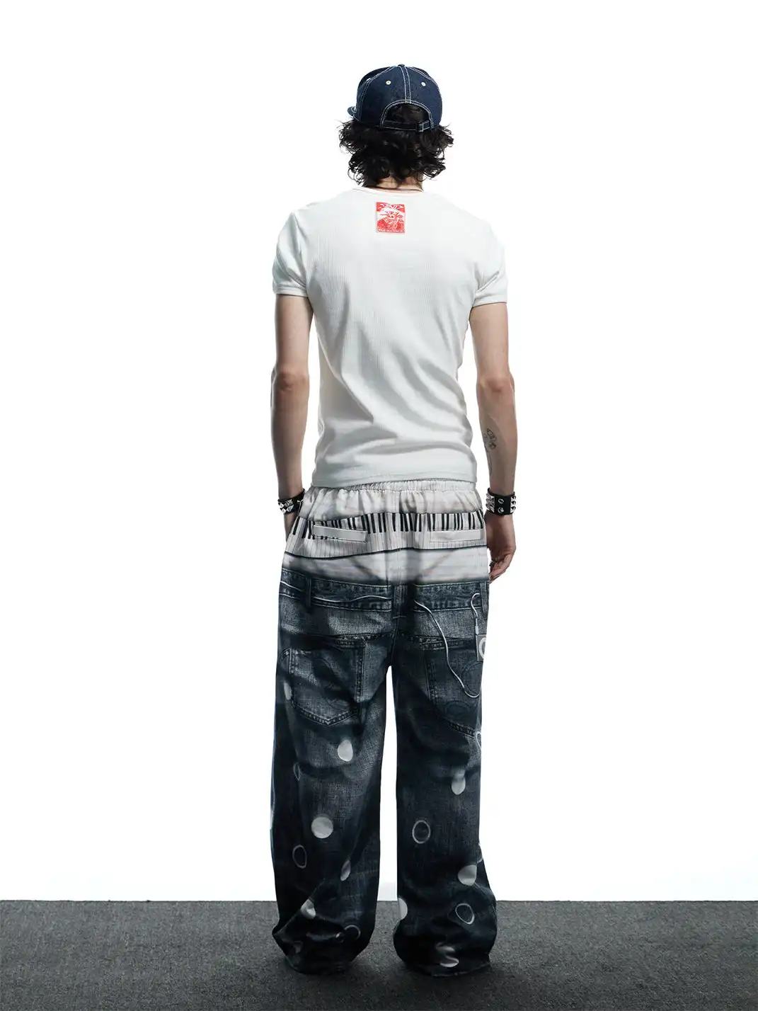 DND4DES | Polka Dot 3D Printed Tie Knit Trousers