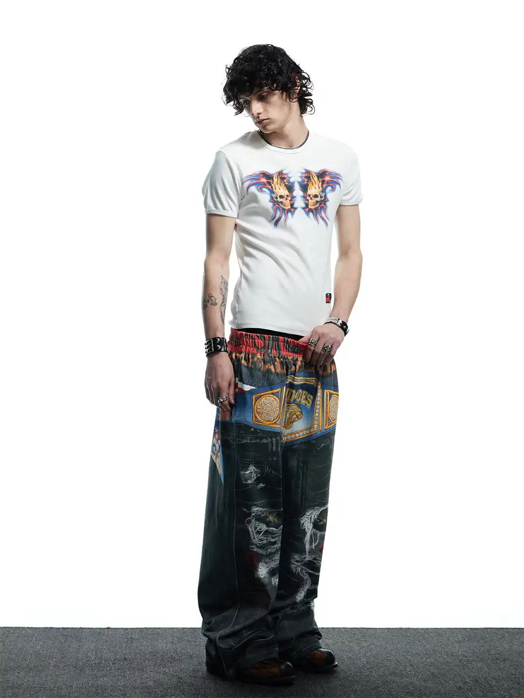 DND4DES | 3D Printed Boxing Gold Belt Knitted Pants