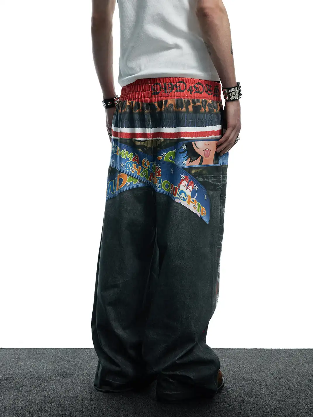DND4DES | 3D Printed Boxing Gold Belt Knitted Pants