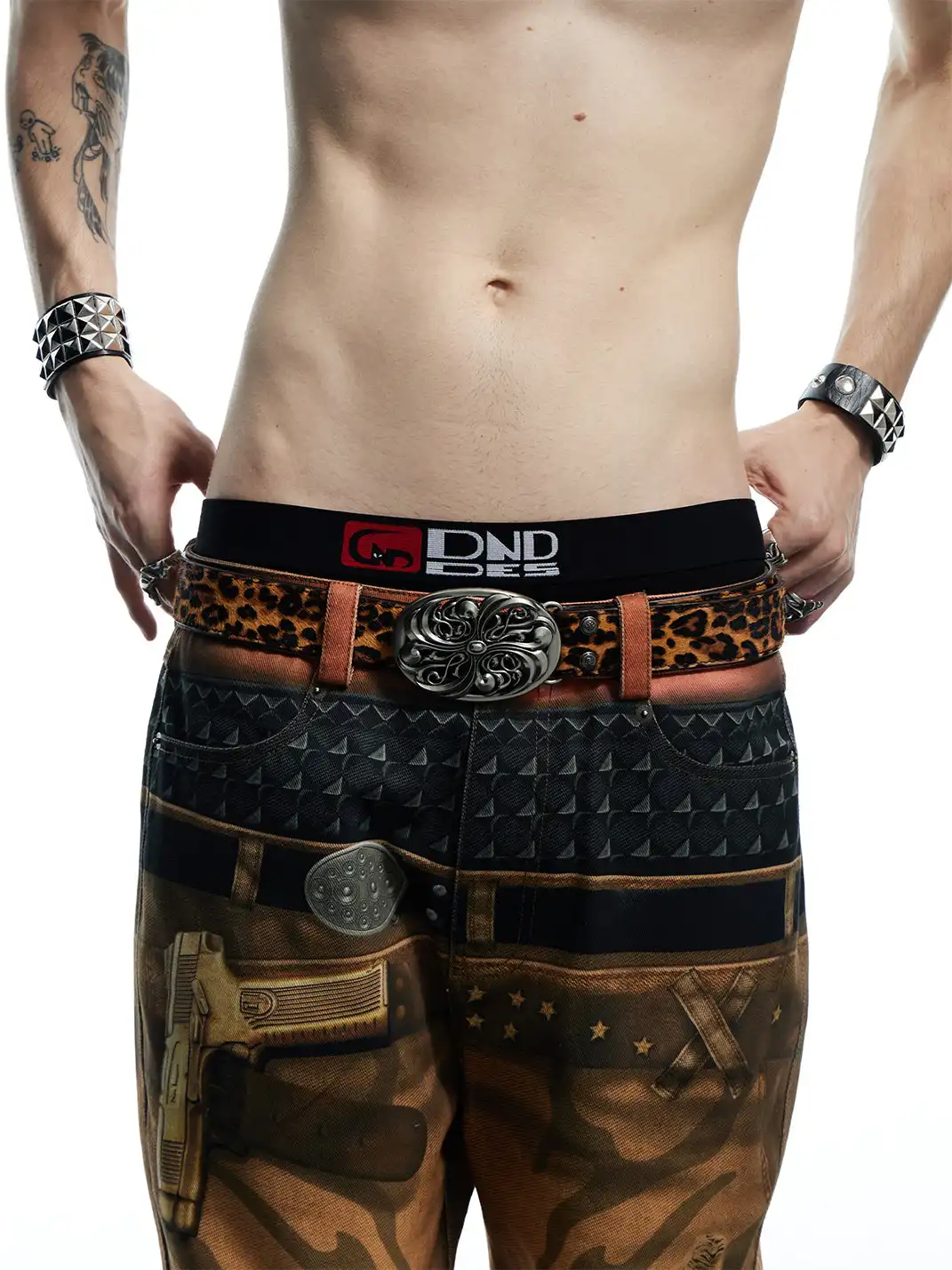 DND4DES | Horsehair Leopard Print Belt