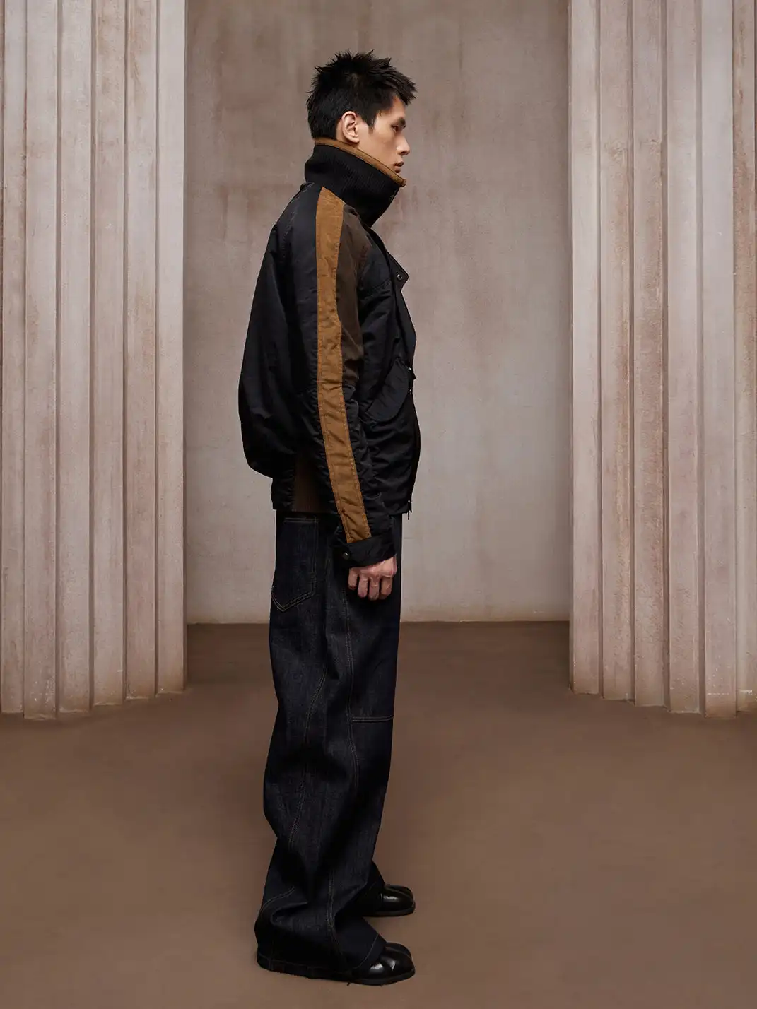 DND4DES | Curved Long Button Cutaway Jeans