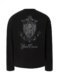 YADcrew | Retro Bamboo Horse Year Long-Sleeve T-Shirt