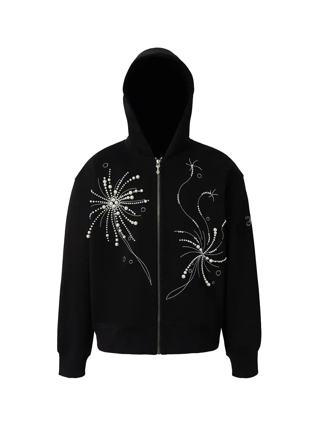 YADcrew | Fireworks Pearl Embroidered Hooded Sweatshirt