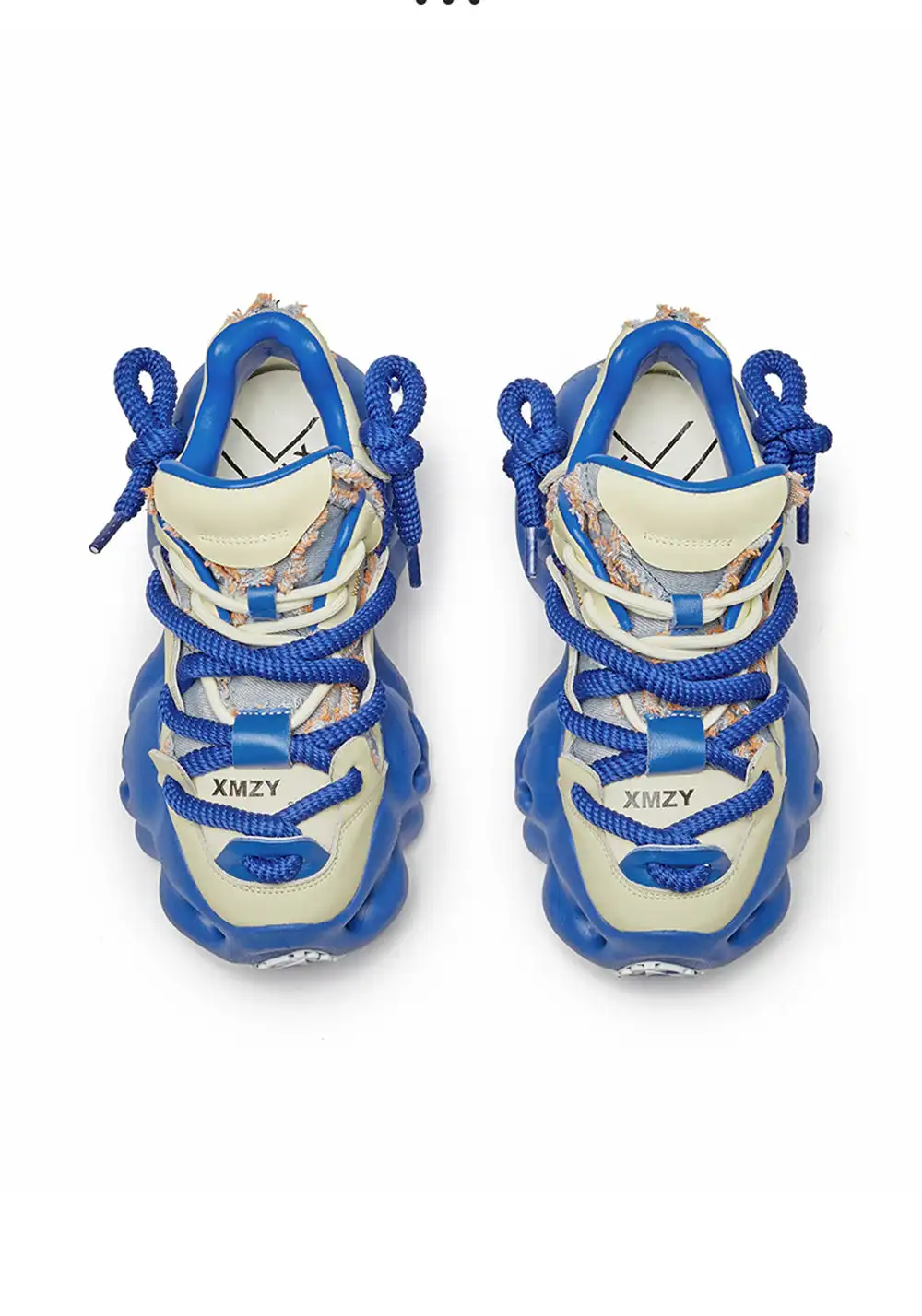 XMZY | 2025 Street Style Leather Dad Shoes-Blue