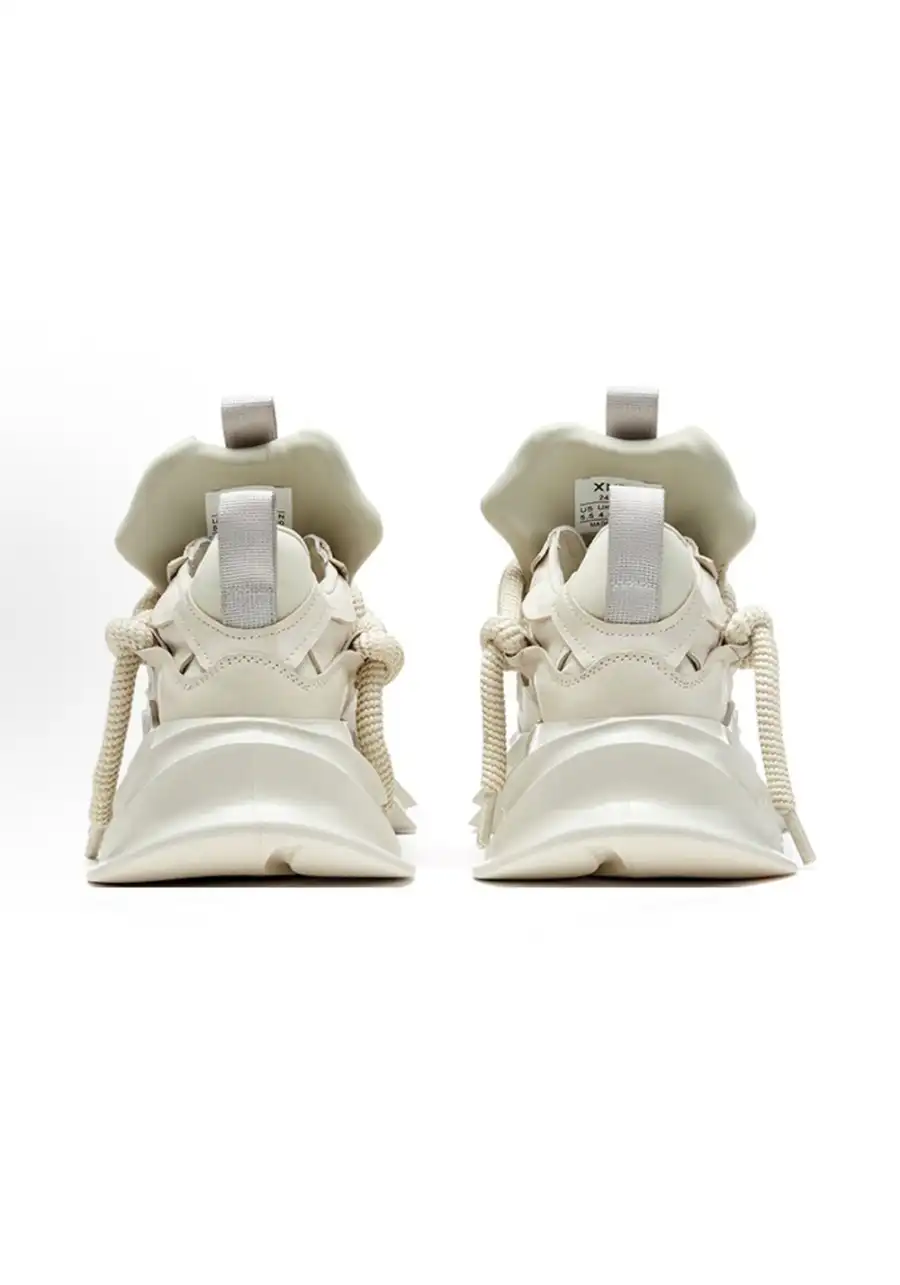 XMZY丨Hollow Platform Sandals -Beige - 4