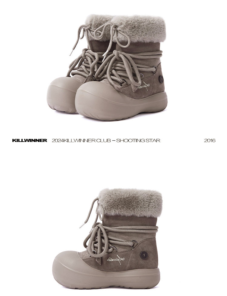 スノーボード KILLWINNER  boots KILLWINNER丨Short Fur Long Tube Snow Boots | PSYLOS1