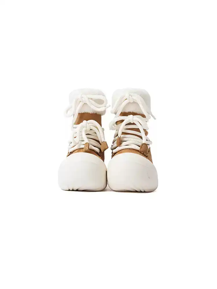 KILLWINNER丨Short Fur Long Tube Snow Boots