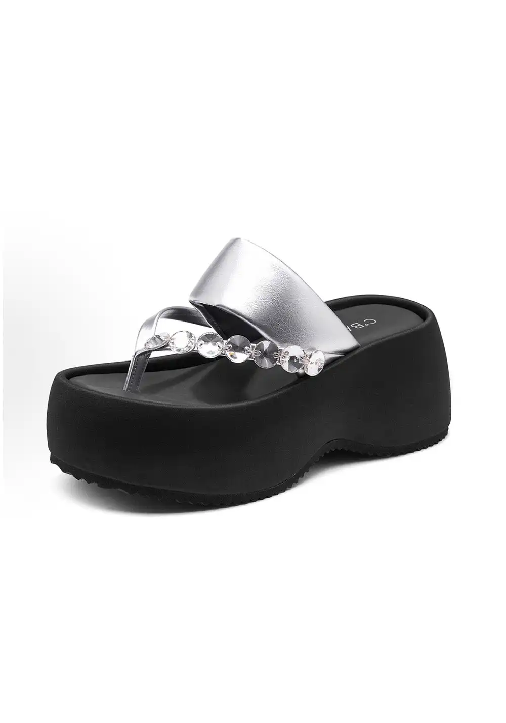 C.BANNER Crystal Platform Flip-Flops