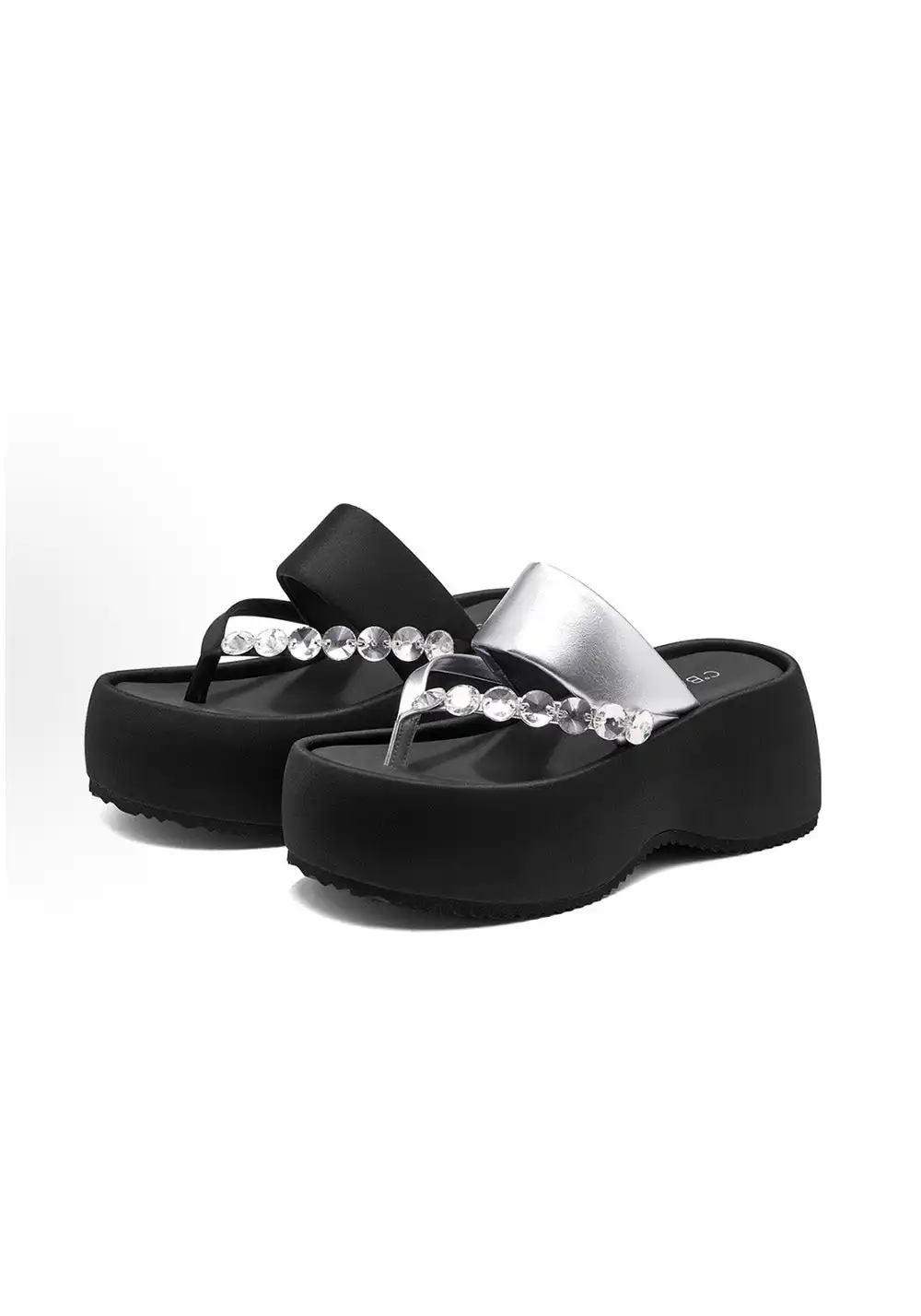 C.BANNER Crystal Platform Flip-Flops