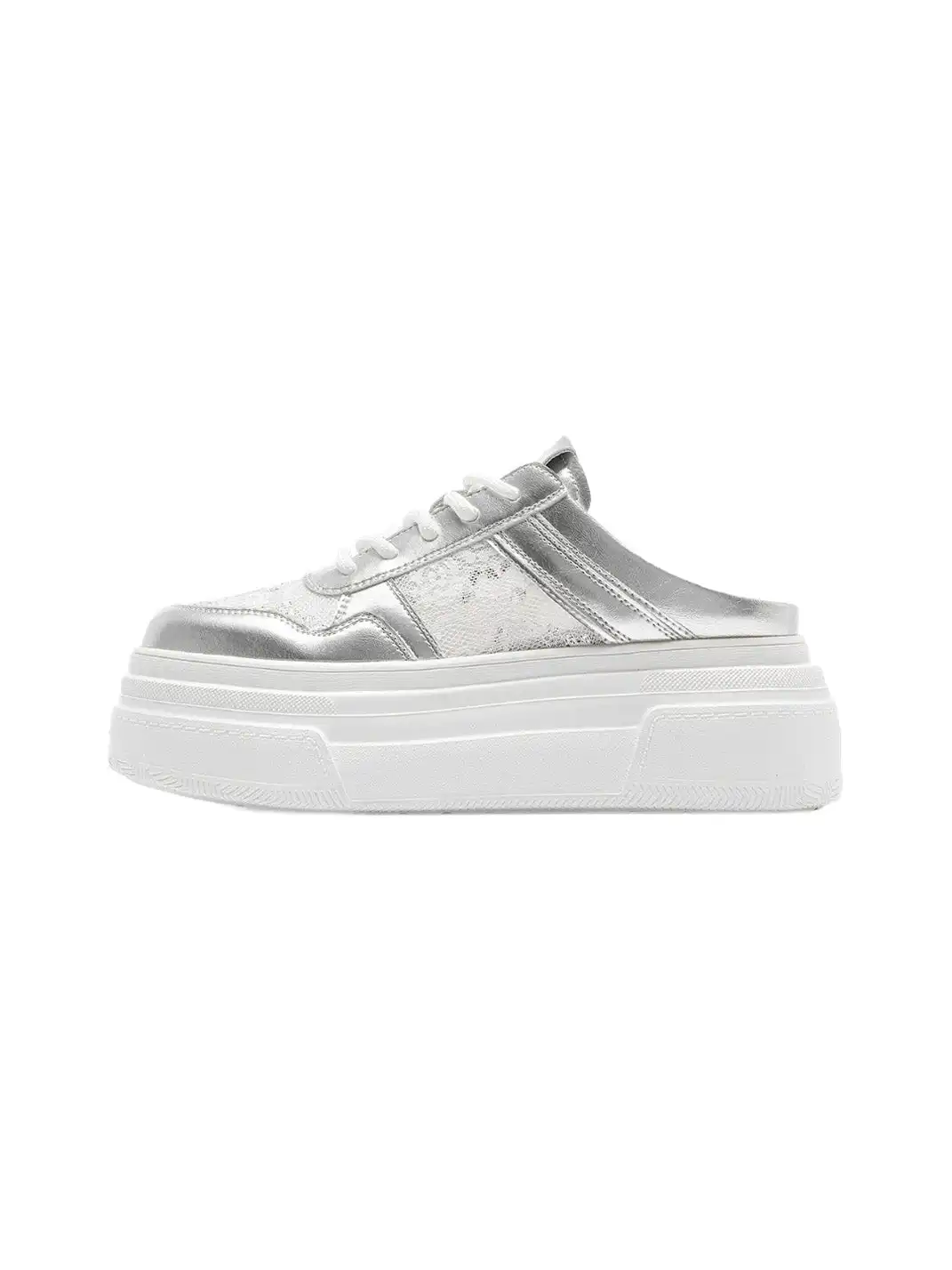 C.BANNER丨Lace Platform Slip-On Mules