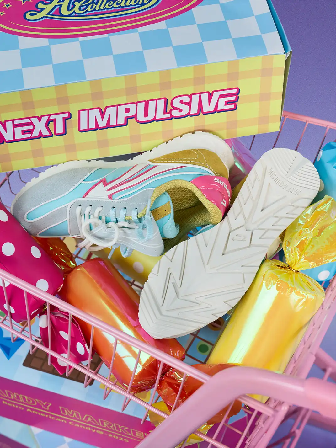 NEXT IMPULSIVE | Arrow Multicolor German Trainers-Blue&Pink