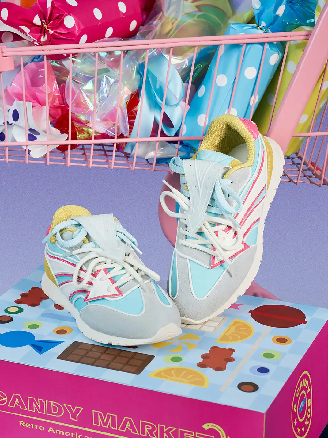 NEXT IMPULSIVE | Arrow Multicolor German Trainers-Blue&Pink