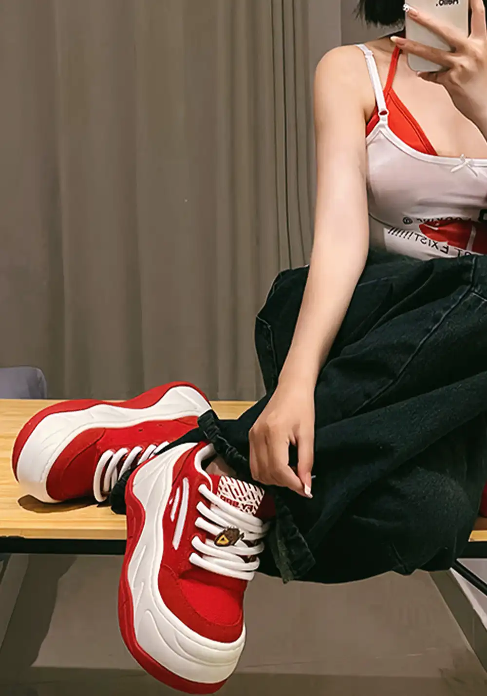 FYSPR丨WiFi 1.0 Wave Platform Shoes-Red