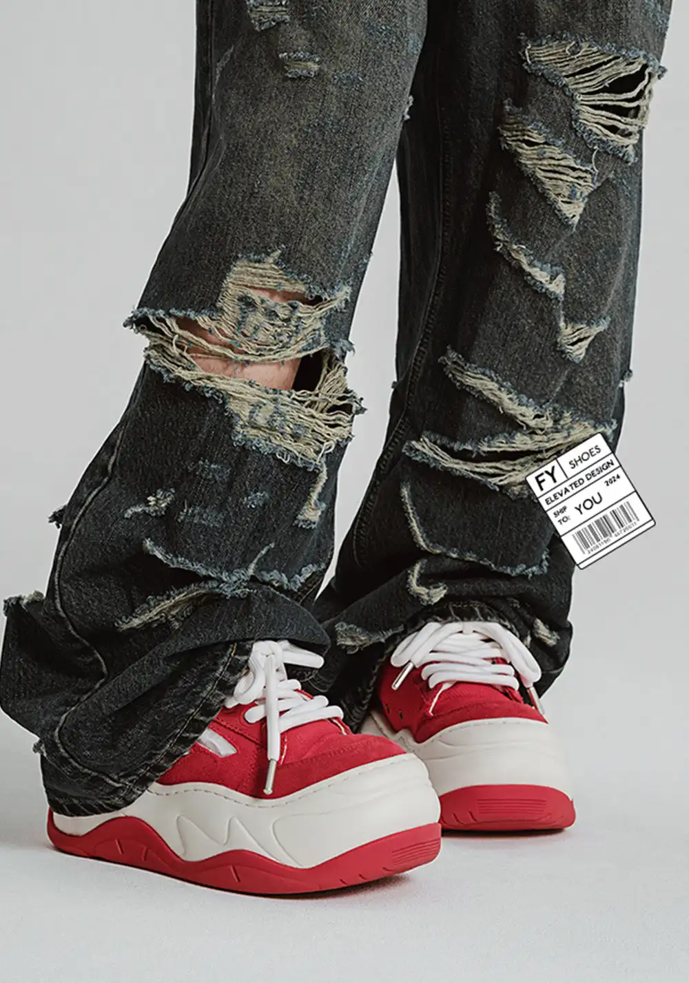 FYSPR丨WiFi 1.0 Wave Platform Shoes-Red