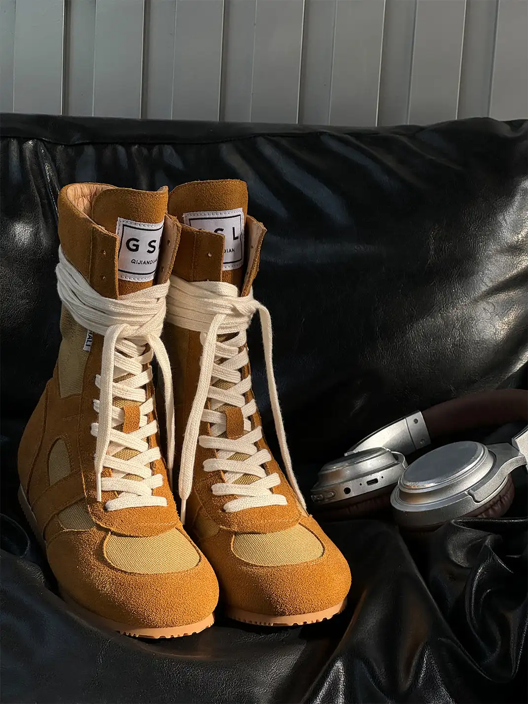 GSL | "Knockout" Hybrid Boxing Trainer Boots-Yellow