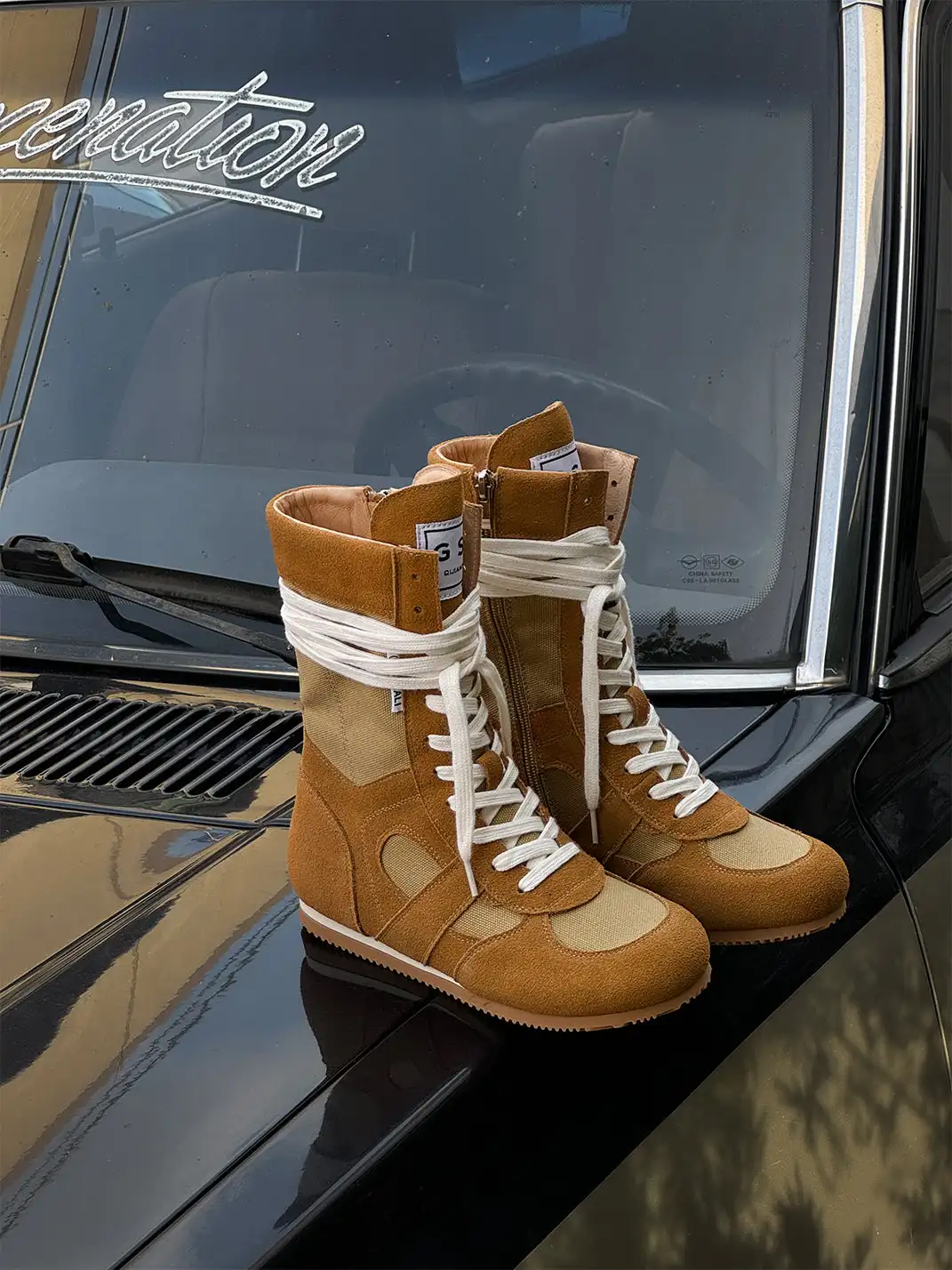 GSL | "Knockout" Hybrid Boxing Trainer Boots-Yellow