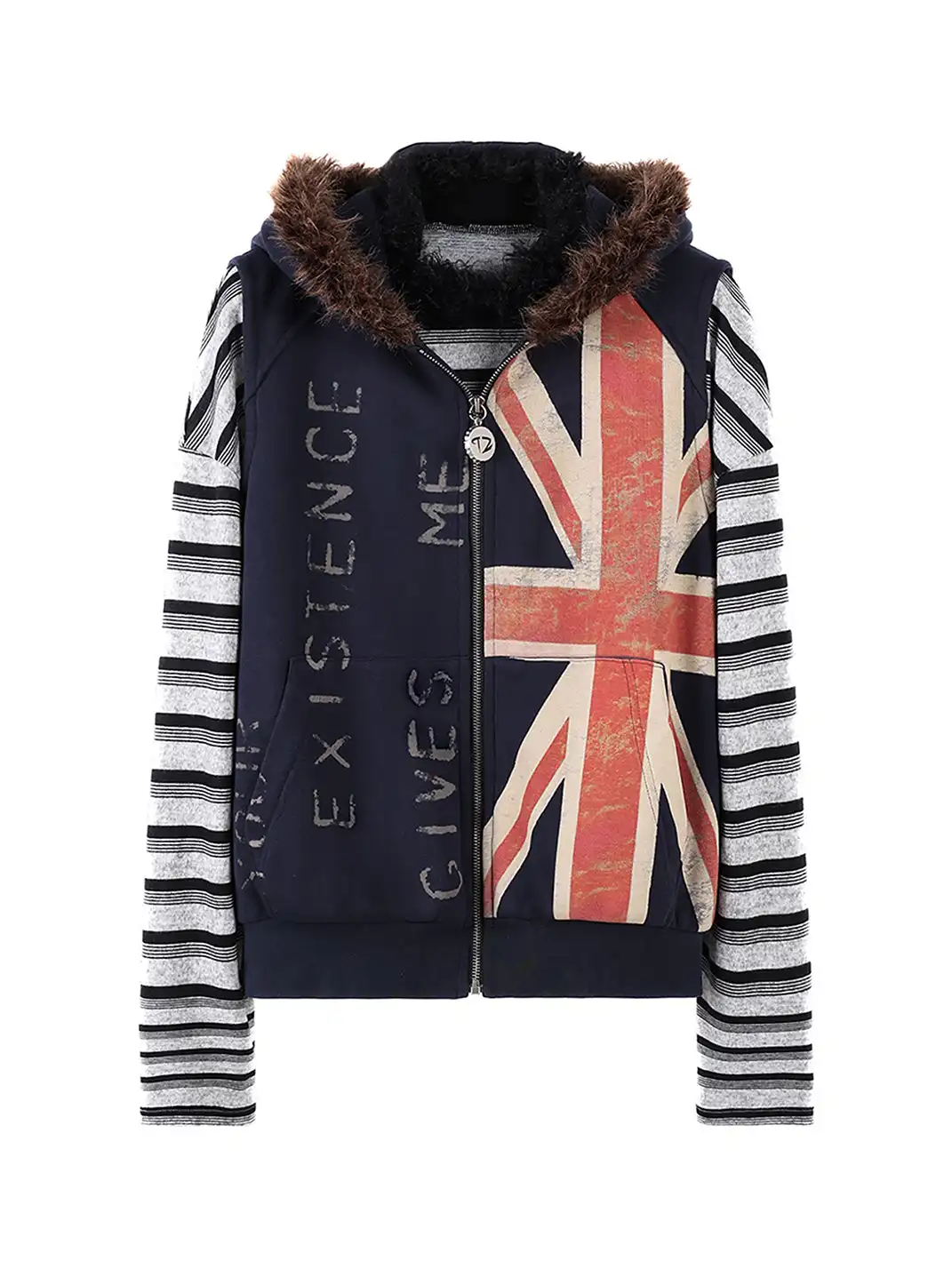 TZ killer | Frayed Hooded Printed Vest