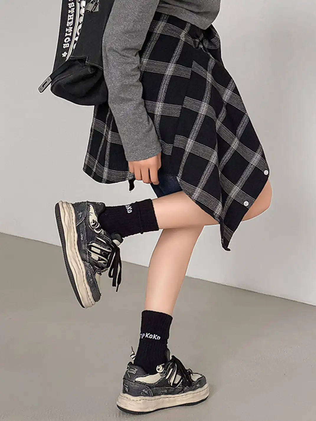 FGMM | Retro Distressed Denim Wavy Sole Sneakers