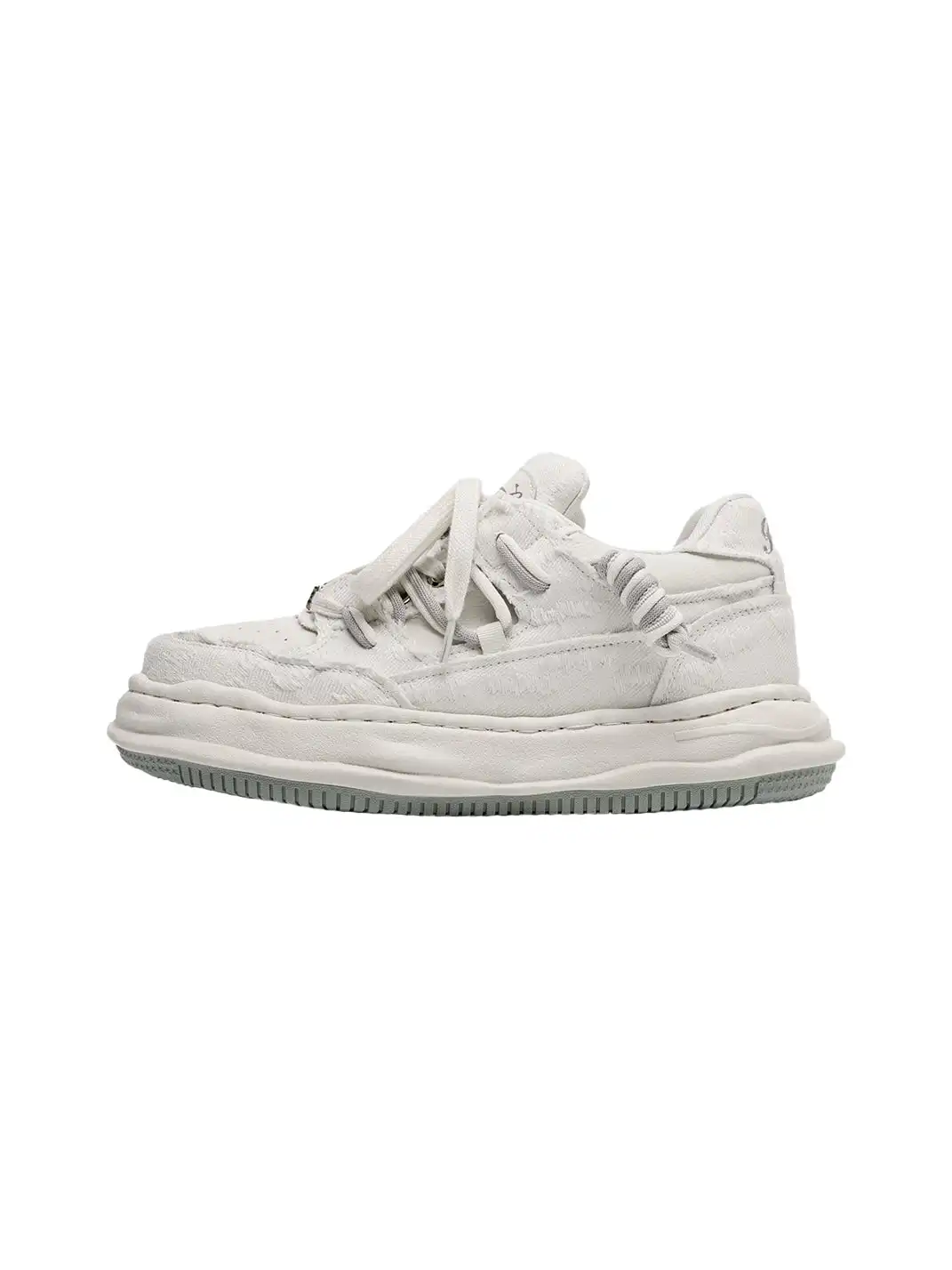 FGMM | Retro Distressed Denim Wavy Sole Sneakers