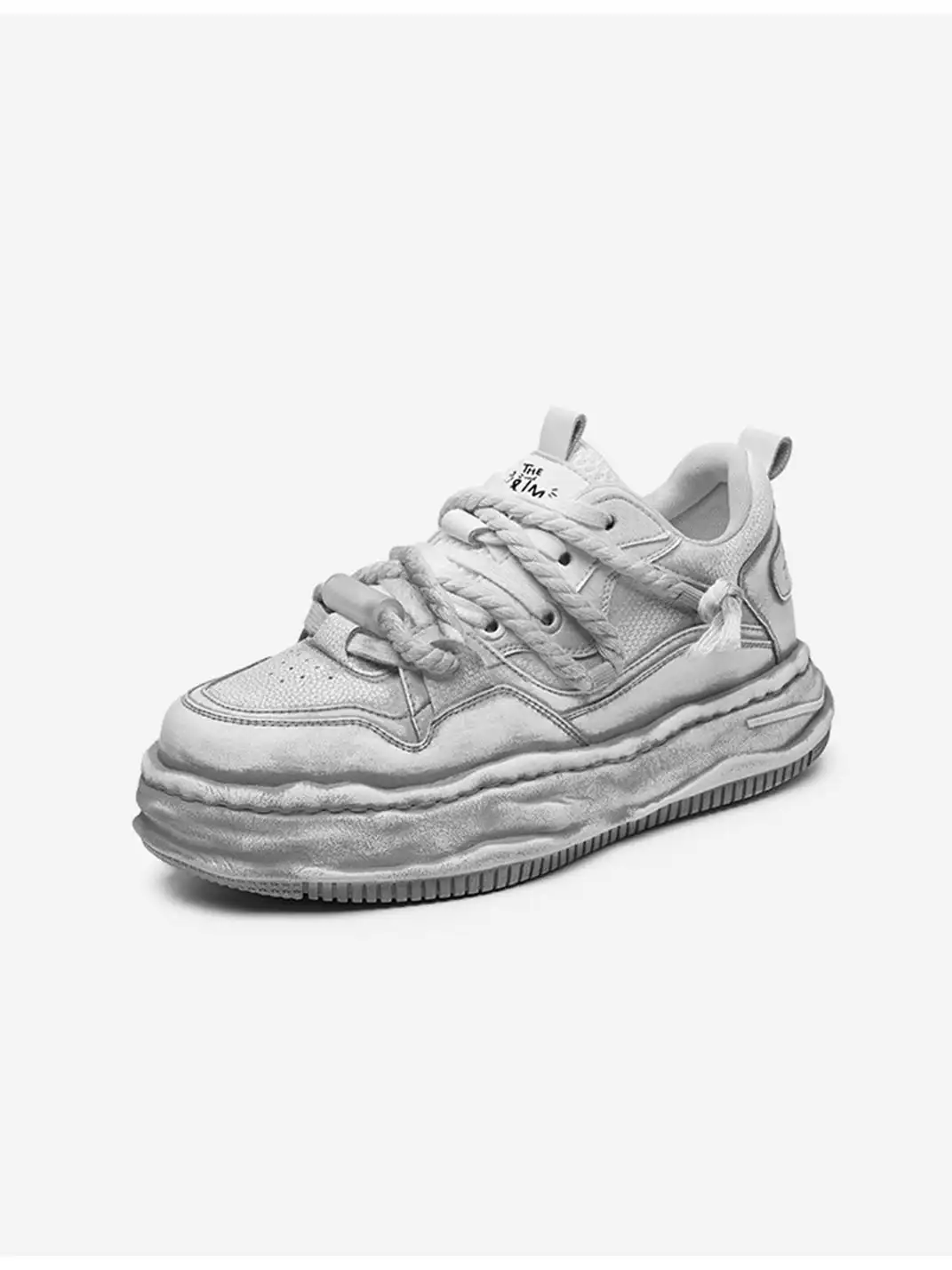 FGMM | Vintage Washed Wavy Sole Chunky Sneakers