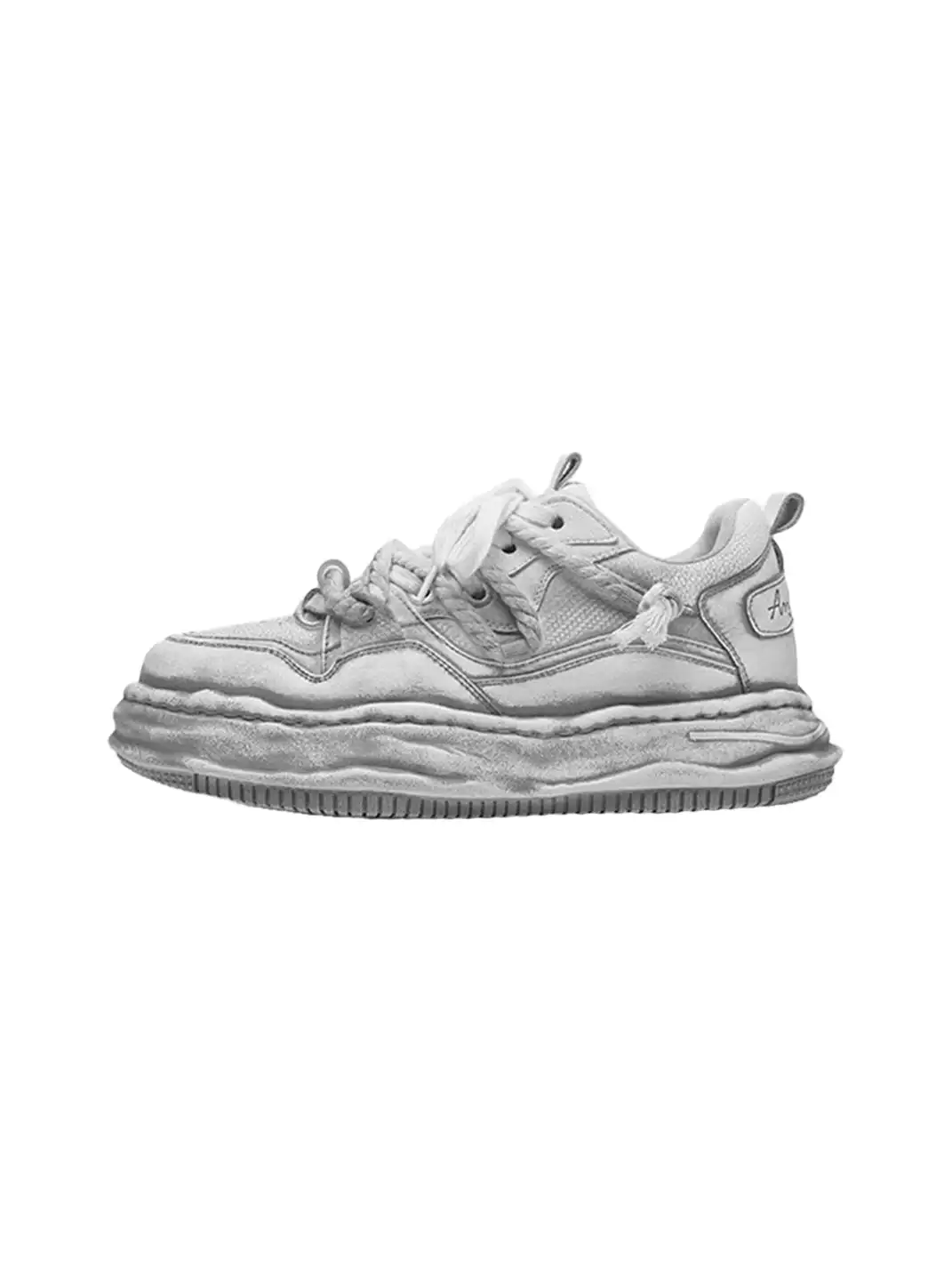 FGMM | Vintage Washed Wavy Sole Chunky Sneakers