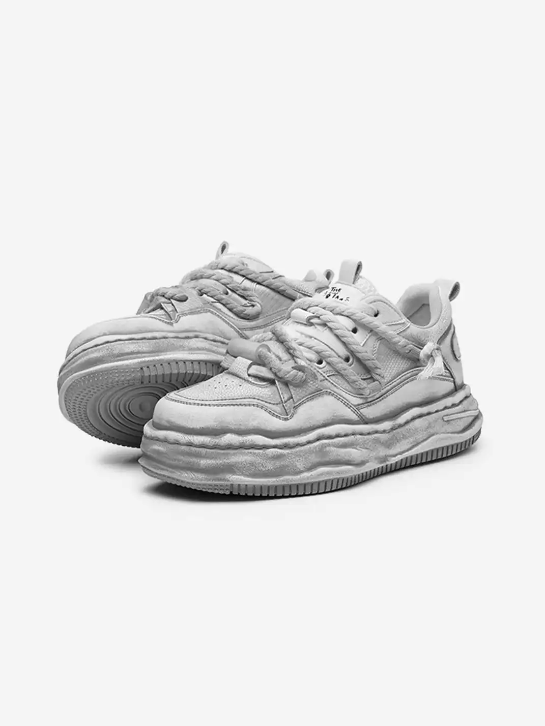 FGMM | Vintage Washed Wavy Sole Chunky Sneakers