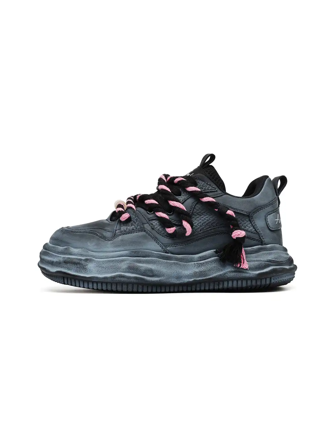 FGMM | Frayed Fabric Wavy Sole Chunky Sneakers