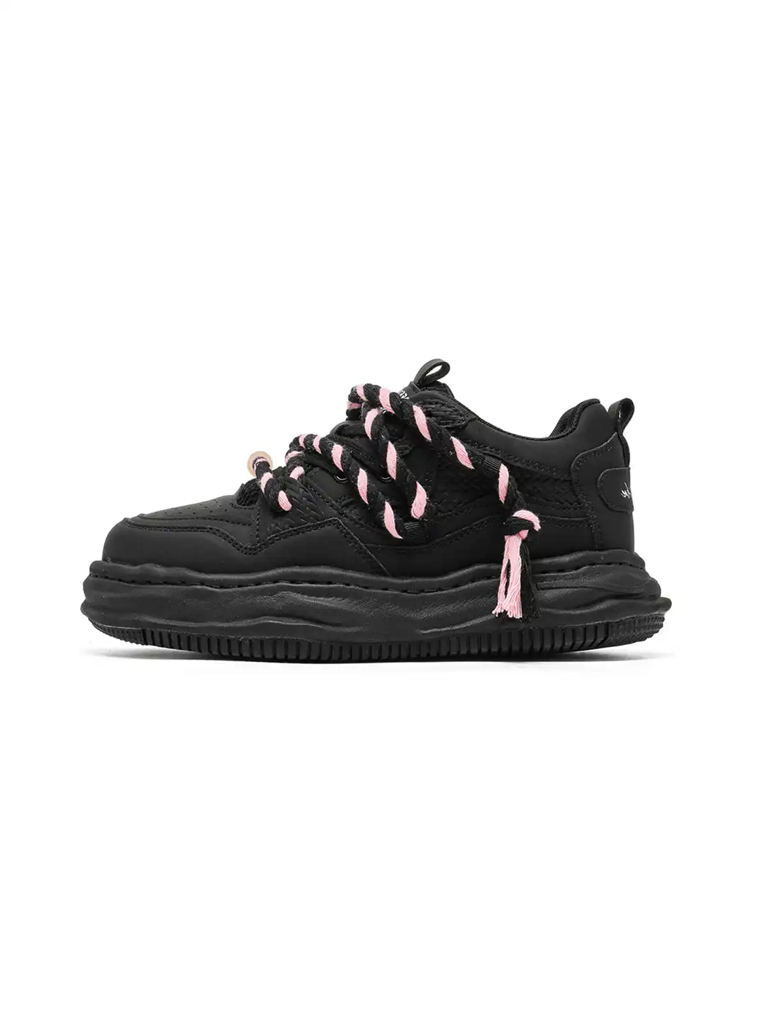 FGMM | Frayed Fabric Wavy Sole Chunky Sneakers