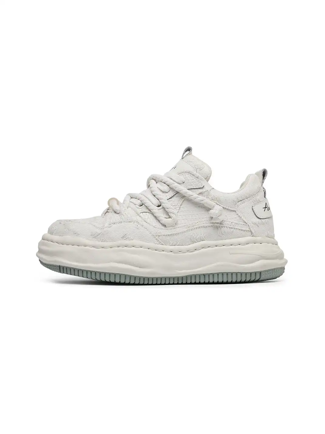 FGMM | Frayed Fabric Wavy Sole Chunky Sneakers