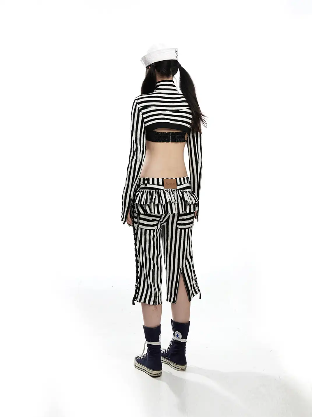 Fruitanari | Striped Deconstructed Crop Top